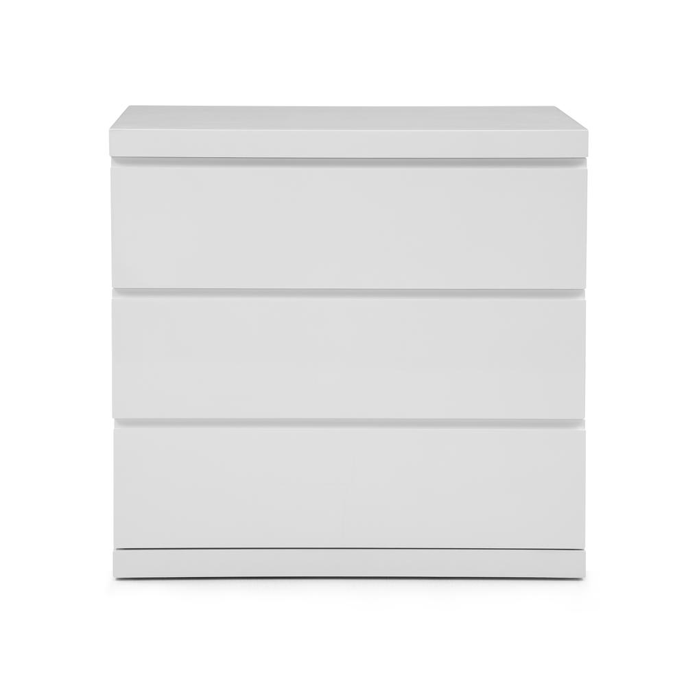 Anna Dresser Single High Gloss White Full extension drawers