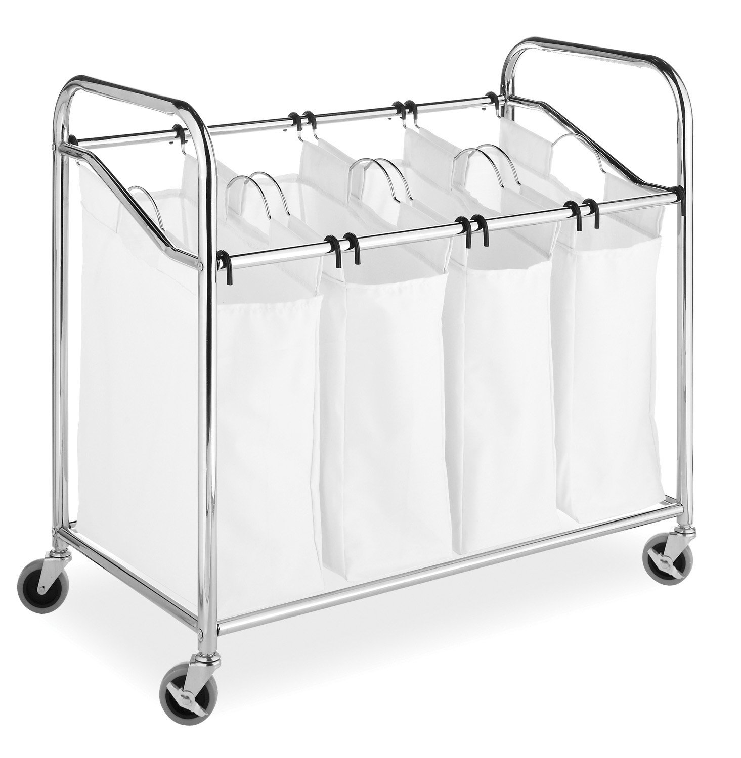 Laundry Sorter 4 Section Chrome