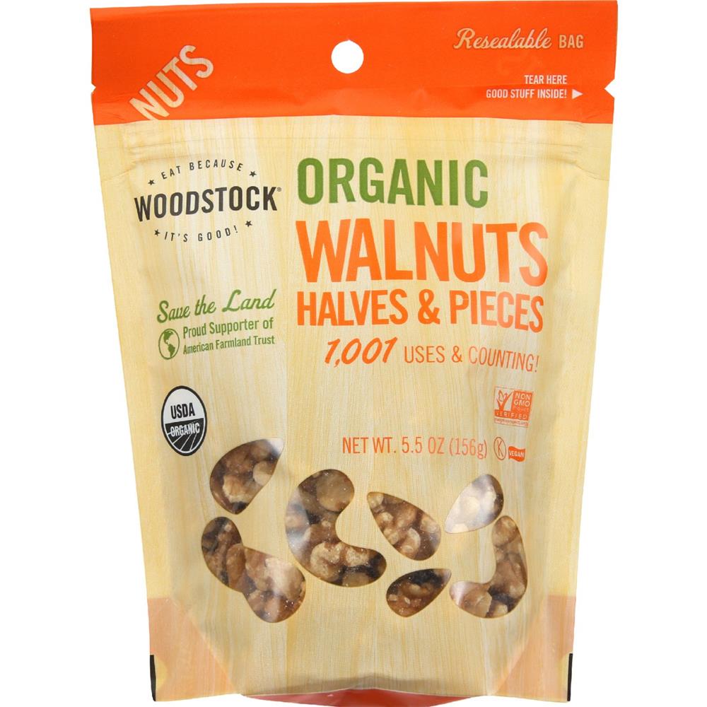 Woodstock Organic Walnut Havles and Pieces (8x5.5 Oz)