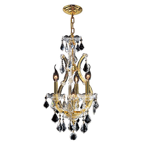 Maria Theresa Collection 4 Light Gold Finish and Clear Crystal Chandelier 12