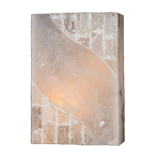 Pompeii Collection 1 Light Flemish Brass Finish Natural Quartz Stone Wall Sconce 8" W x 12" H Small ADA