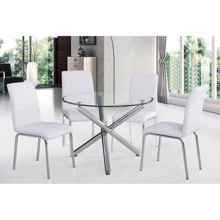 Solara Ii 5Pc 40" Dining Set White