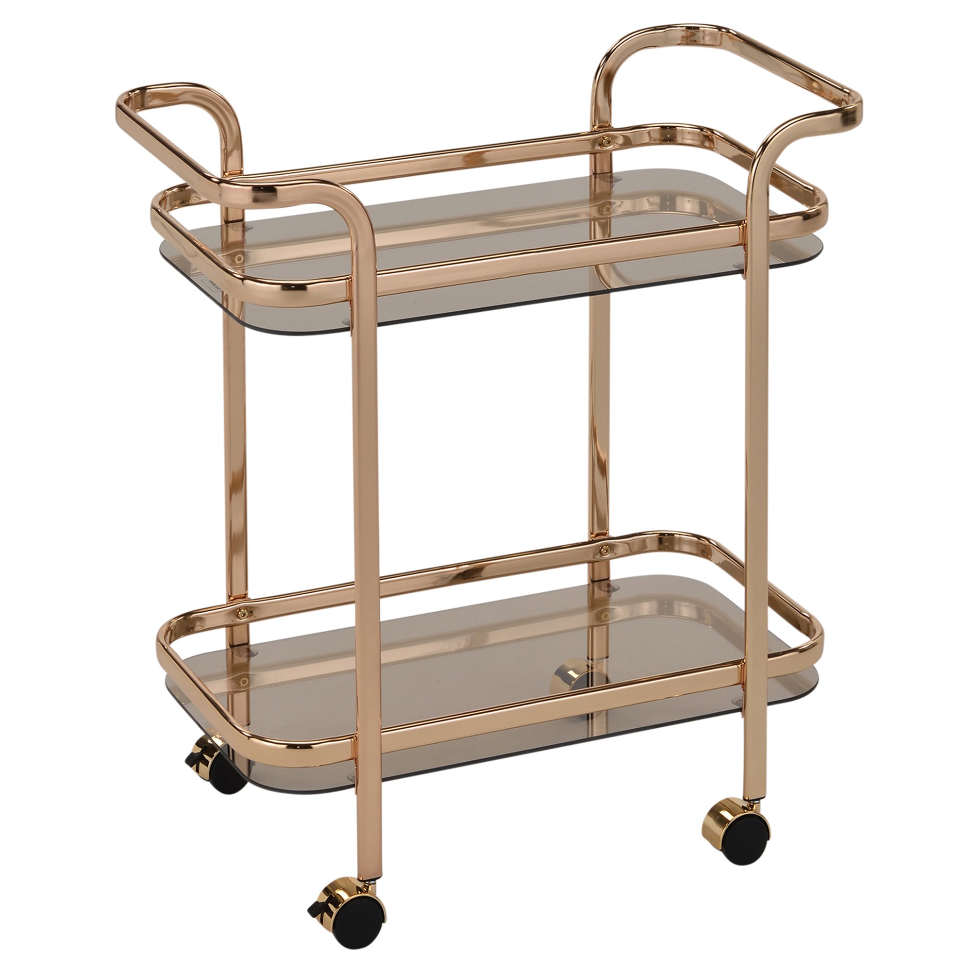 Zedd-2-Tier Bar Cart-Gold