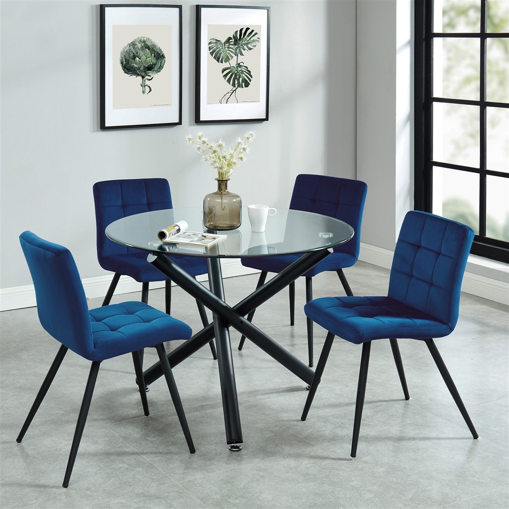 Suzette 5Pc Dining Set Blue