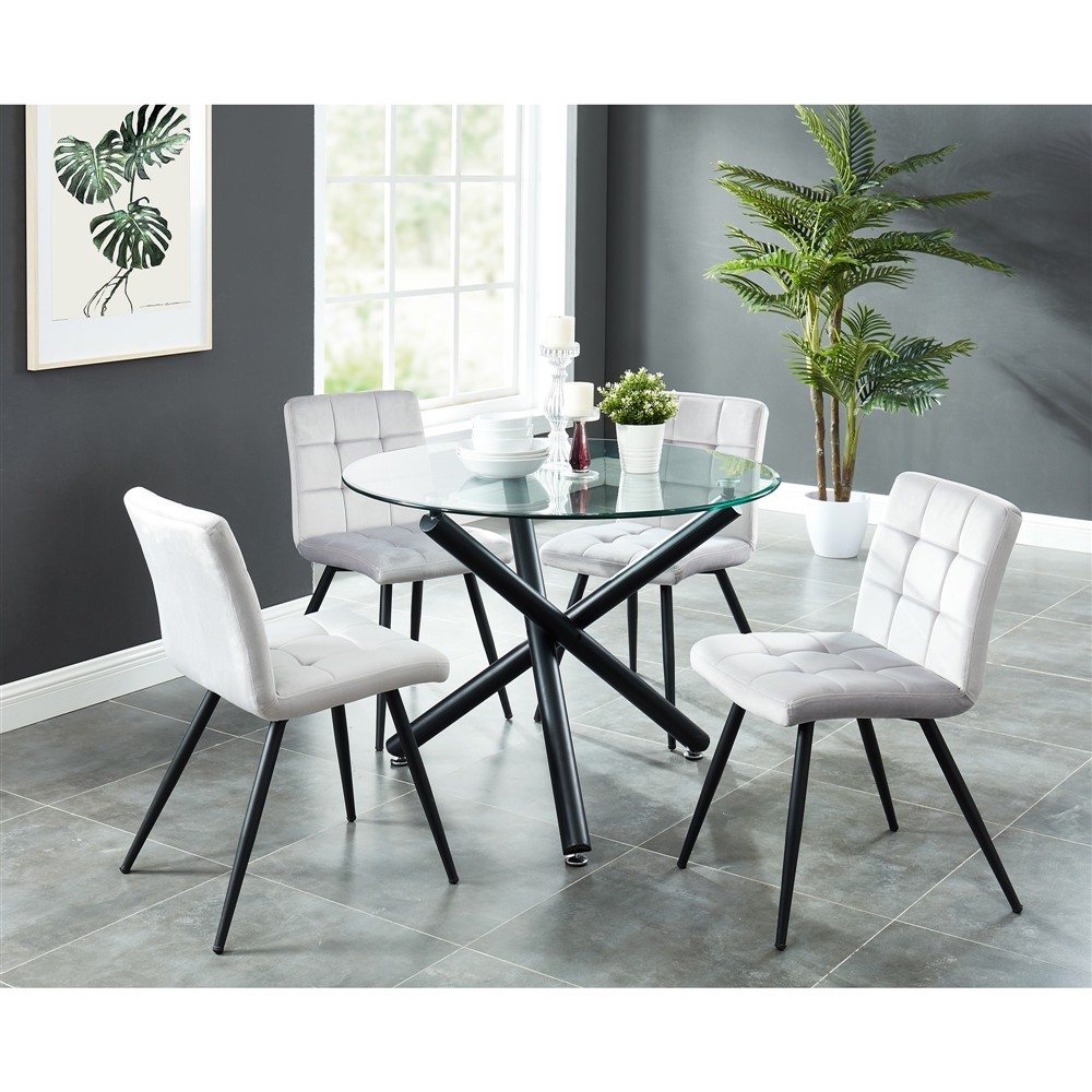 Suzette 5Pc Dining Set Grey