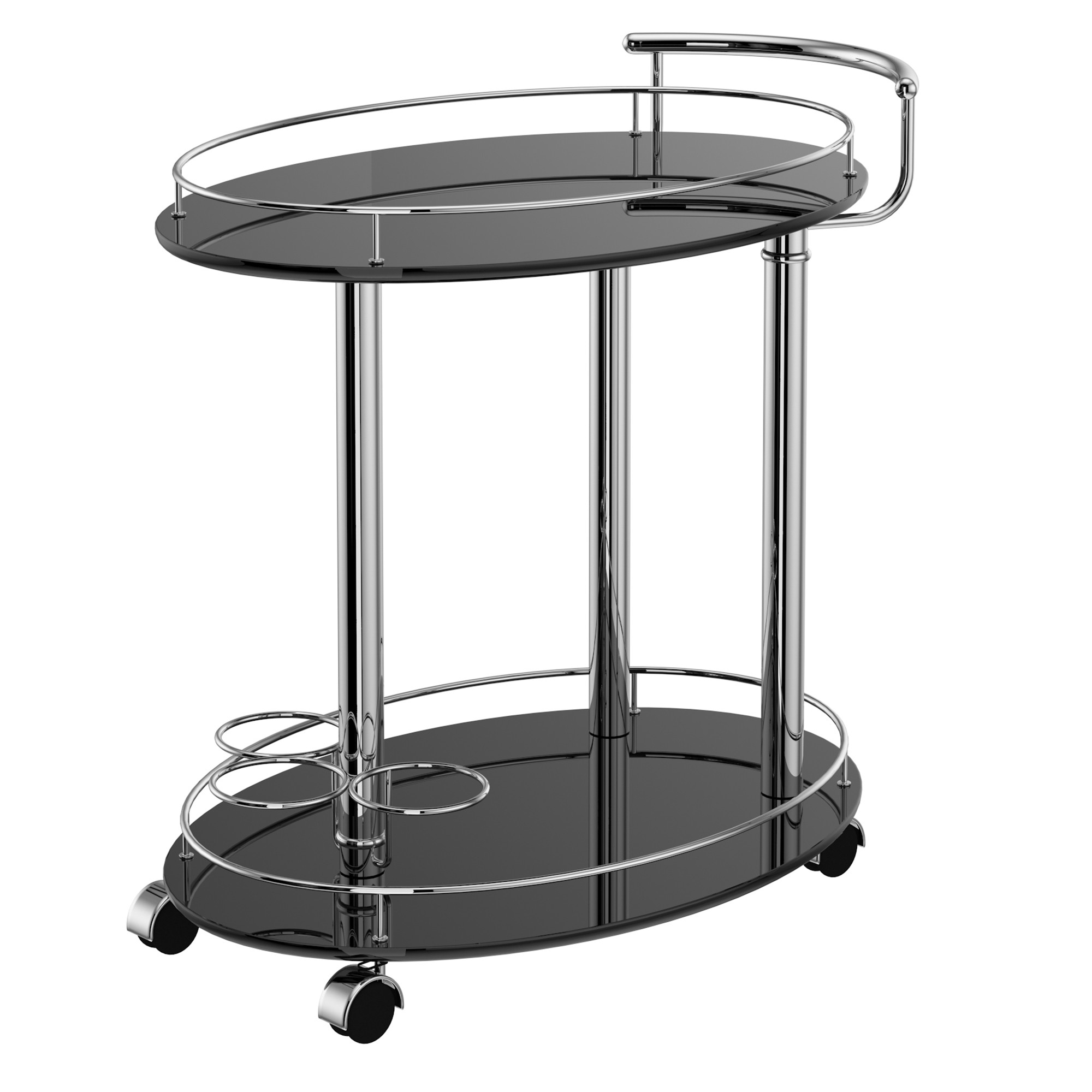 Inka-2-Tier Bar Cart-Black