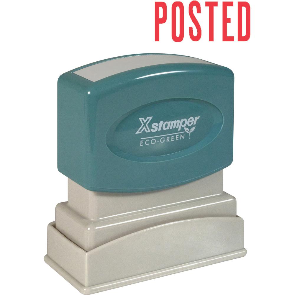 Xstamper POSTED Title Stamp - Message Stamp - "POSTED" - 0.50" Impression Width x 1.63" Impression Length - 100000 Impression(s)