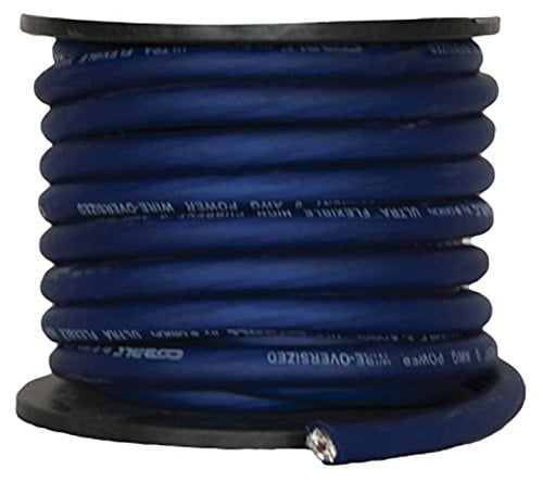 Orion COBALT 0-GAUGE 50FT CCA WIRE ROLL - BLUE