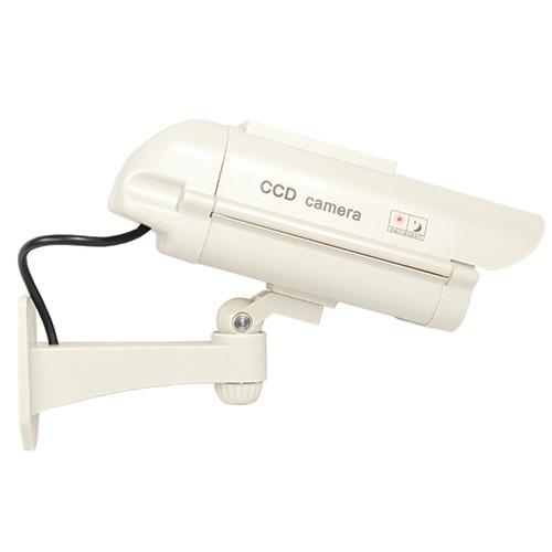 Solar Powered Dummy Camera - White