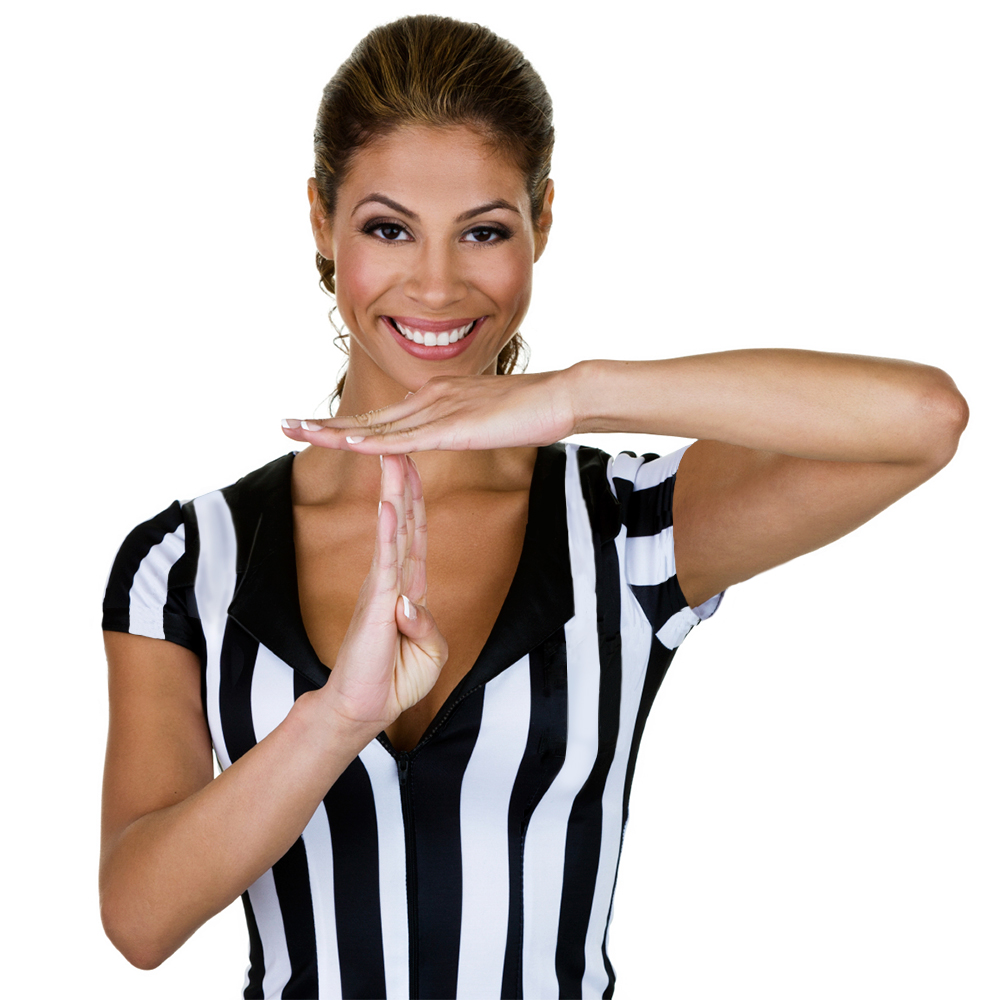 Women's Official Striped Referee/Umpire Jersey, S