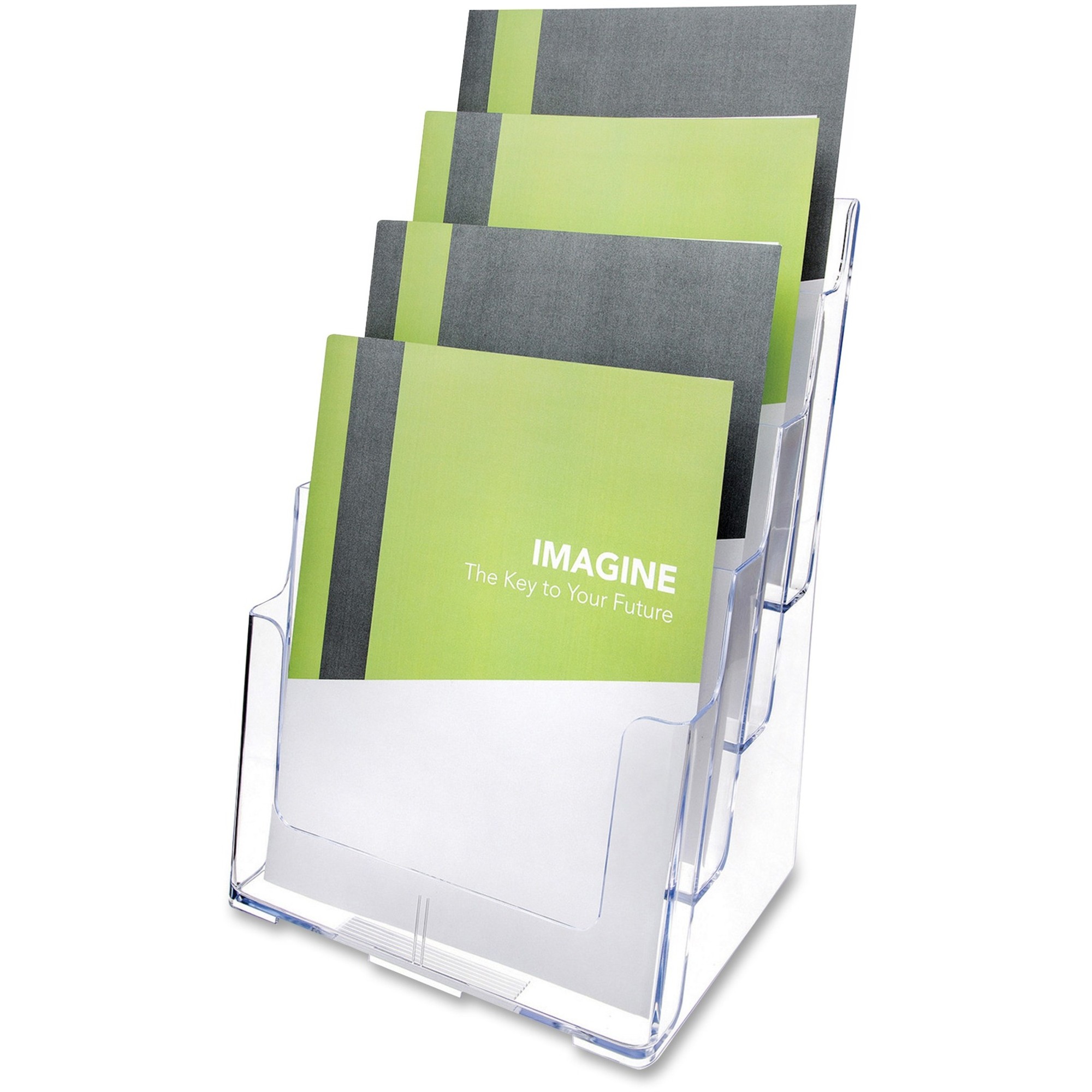 Deflecto Multi-Compartment DocuHolder - 920 x Sheet - 4 Compartment(s) - 1.57" - 13.5" Height x 9.3" Width x 7" Depth - Desktop 