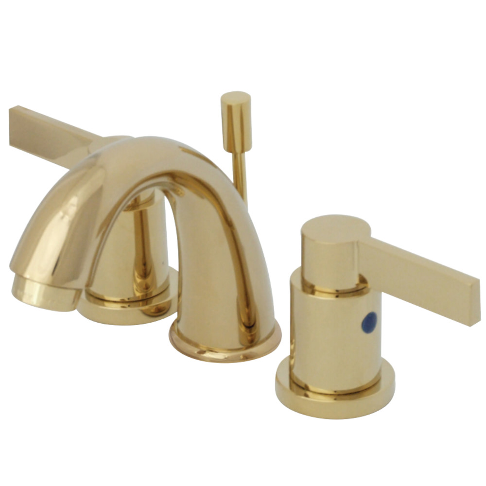Kingston Brass KB8912NDL NuvoFusion Widespread Bathroom Faucet, Polished Brass