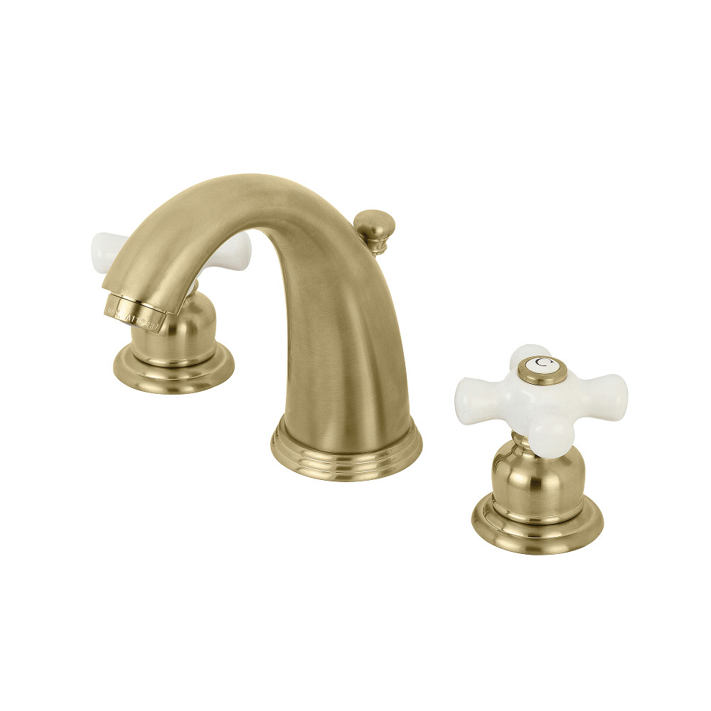 Kingston Brass KB987PXSB Victorian 2-Handle 8 in. Widespread Bathroom Faucet, Brushed Brass