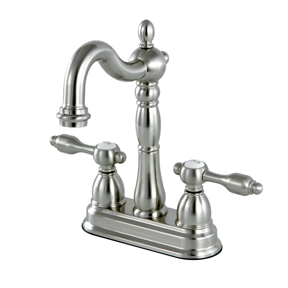 Kingston Brass KB1498TAL Tudor Two-Handle Bar Faucet, Brushed Nickel