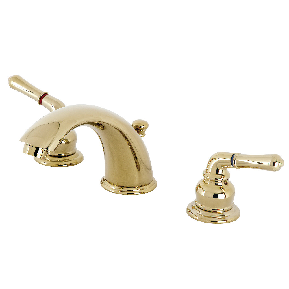 Kingston Brass KB962B Widespread Bathroom Faucet, Polished Brass