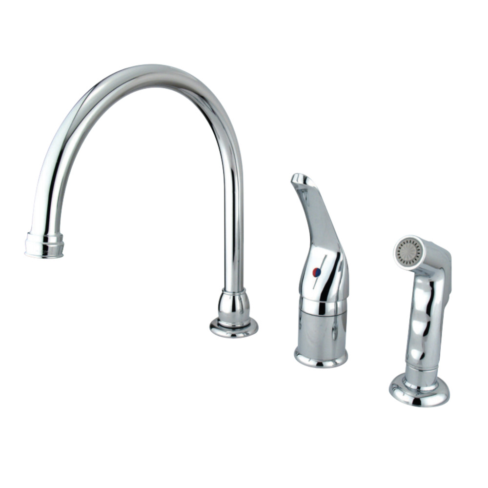 Kingston Brass KB821 Single-Handle Widespread Kitchen Faucet, Polished Chrome