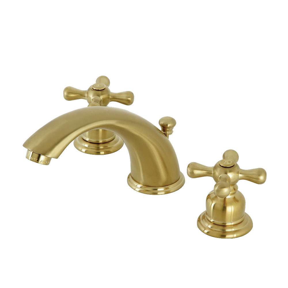 Kingston Brass KB967AXSB Victorian Widespread Bathroom Faucet, Brushed Brass