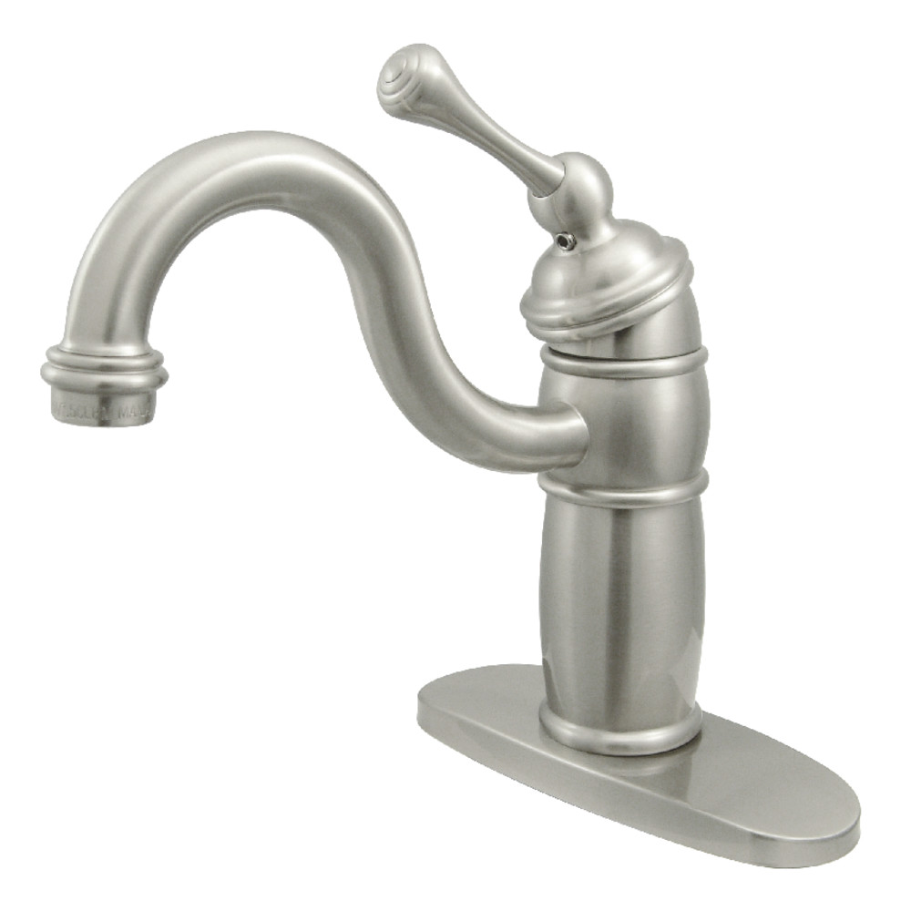 Kingston Brass KB1488BL Vintage Single-Handle Monoblock Bar Faucet, Brushed Nickel