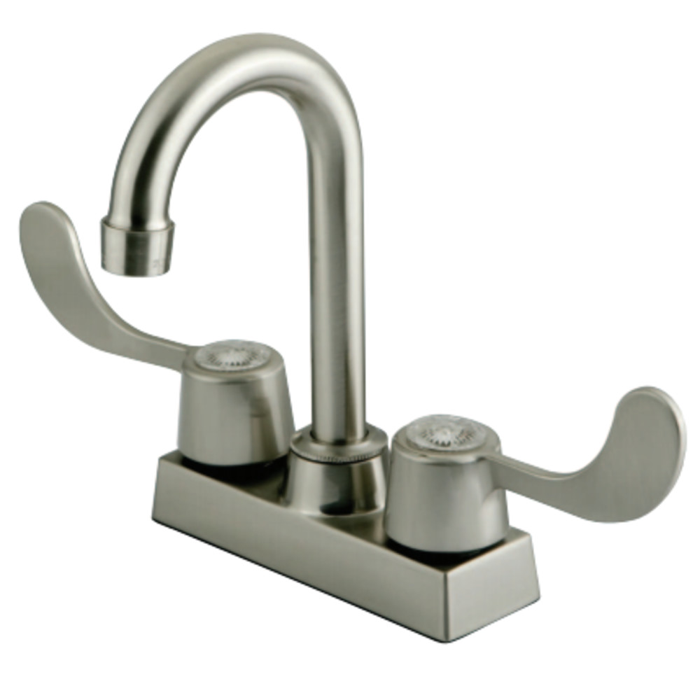 Kingston Brass KB451SN Vista 4" Bar Faucet With Blade Handle, Brushed Nickel