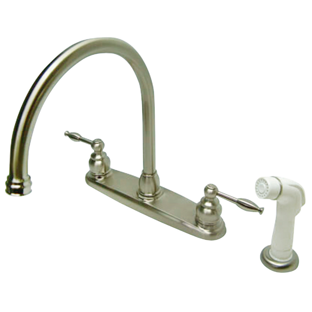 Kingston Brass KB2798KL Knight Centerset Kitchen Faucet, Brushed Nickel