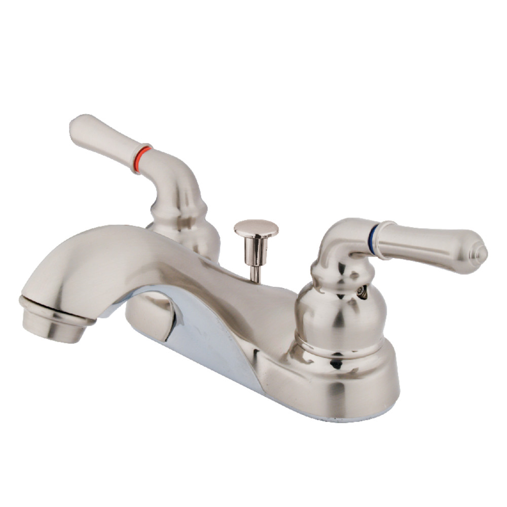 Kingston Brass KB0828 4 in. Centerset Bathroom Faucet, Brushed Nickel