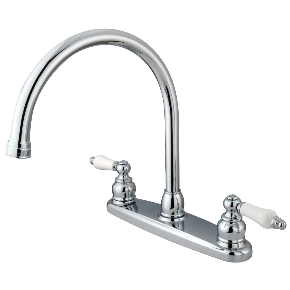 Kingston Brass KB721PLLS 8-Inch Centerset Kitchen Faucet, Polished Chrome