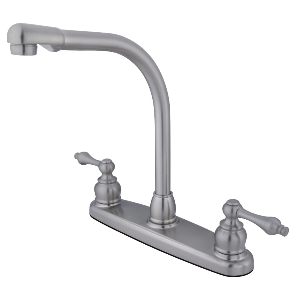 Kingston Brass KB718ALLS Victorian Centerset Kitchen Faucet, Brushed Nickel