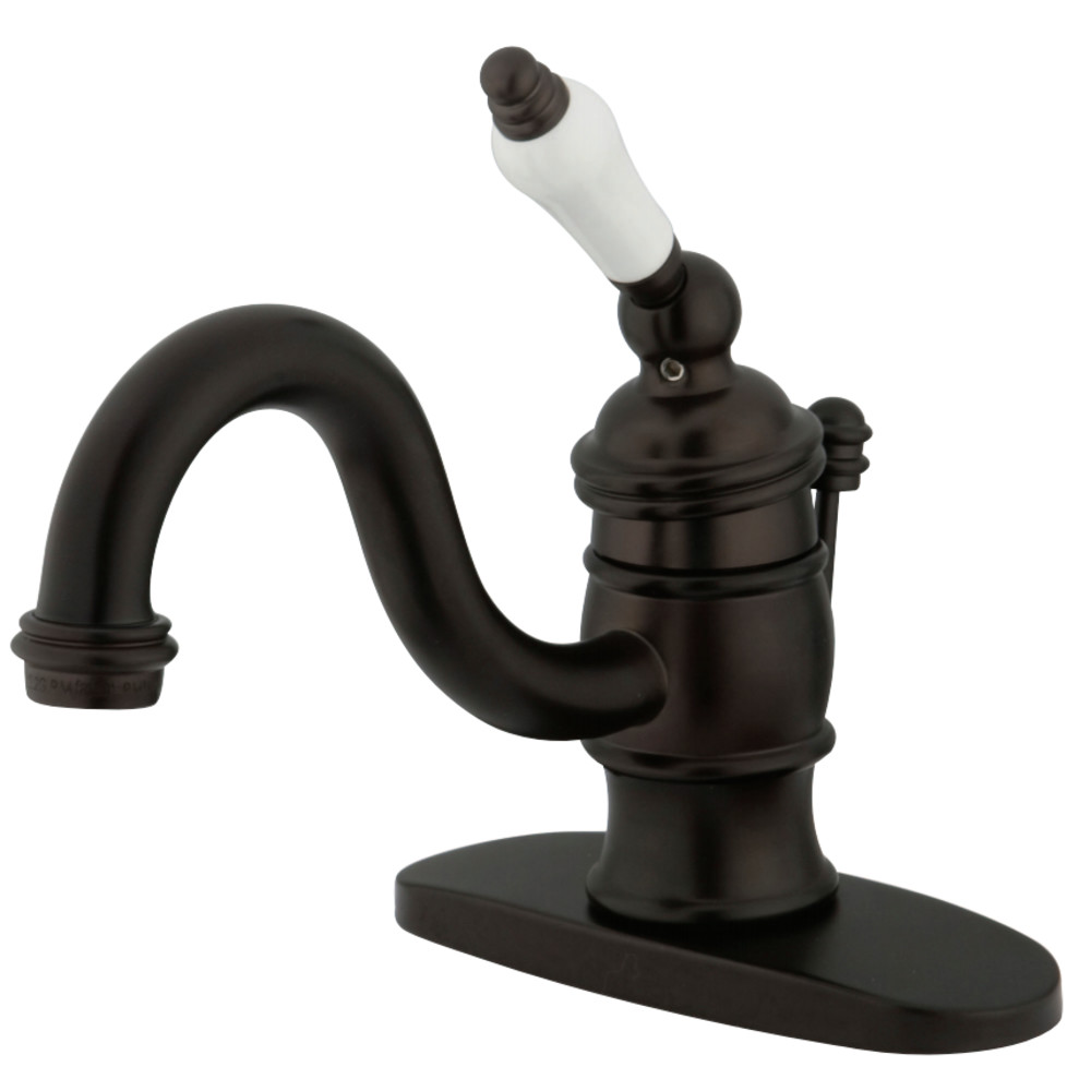 Kingston Brass KB3405PL Victorian 4" Centerset Single Handle Bathroom Faucet, Oil Rubbed Bronze