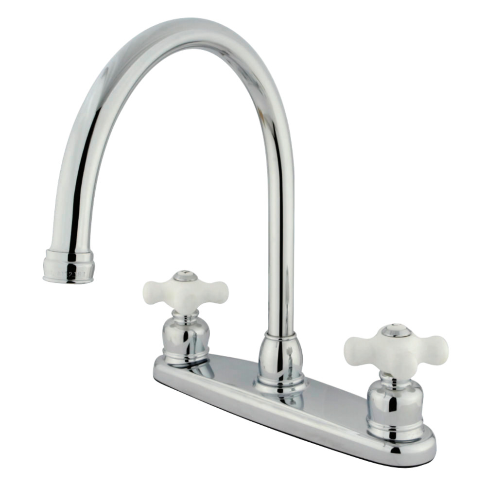 Kingston Brass KB721PXLS 8-Inch Centerset Kitchen Faucet, Polished Chrome