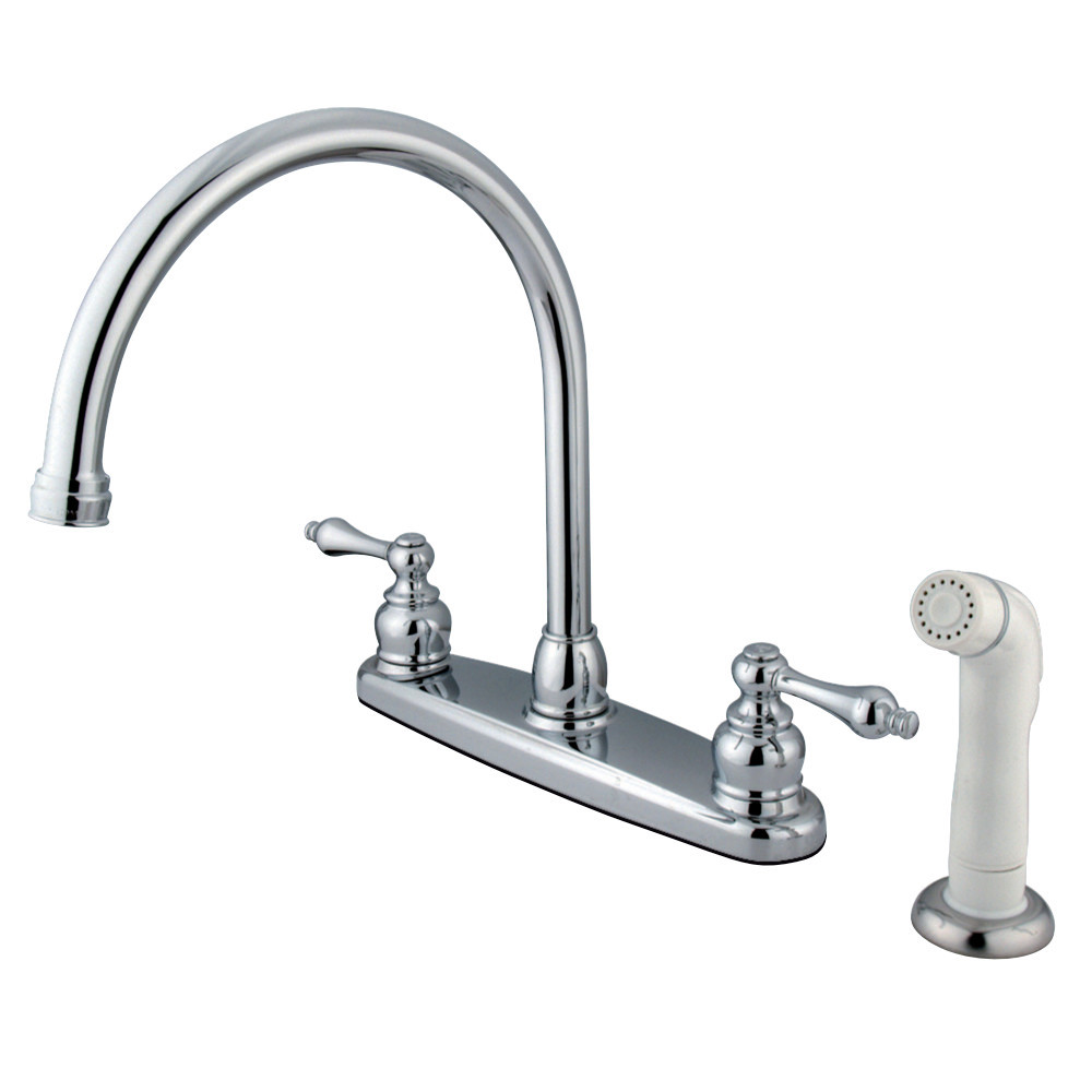 Kingston Brass KB721AL Vintage Centerset Kitchen Faucet, Polished Chrome