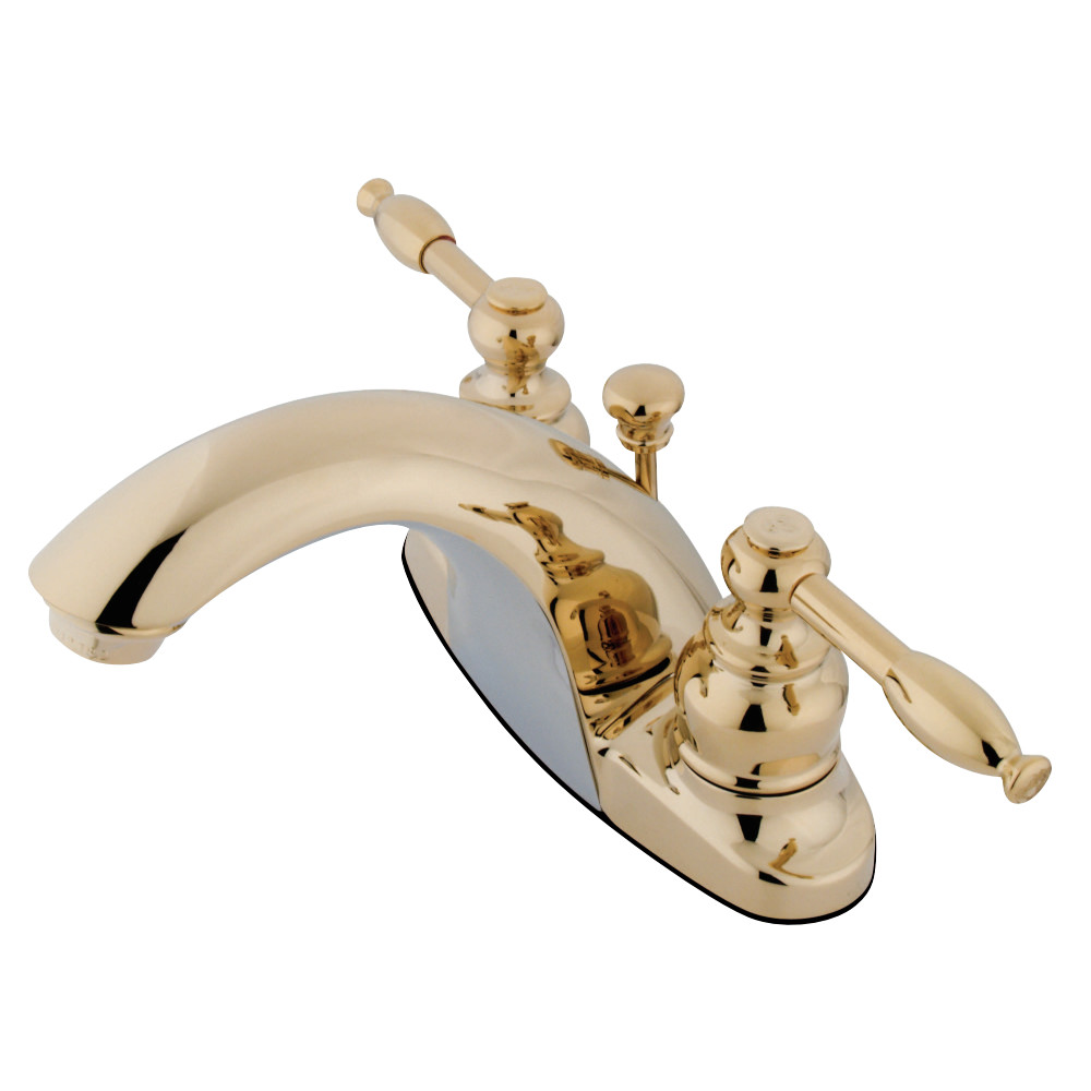 Kingston Brass KB7642KL 4 in. Centerset Bathroom Faucet, Polished Brass
