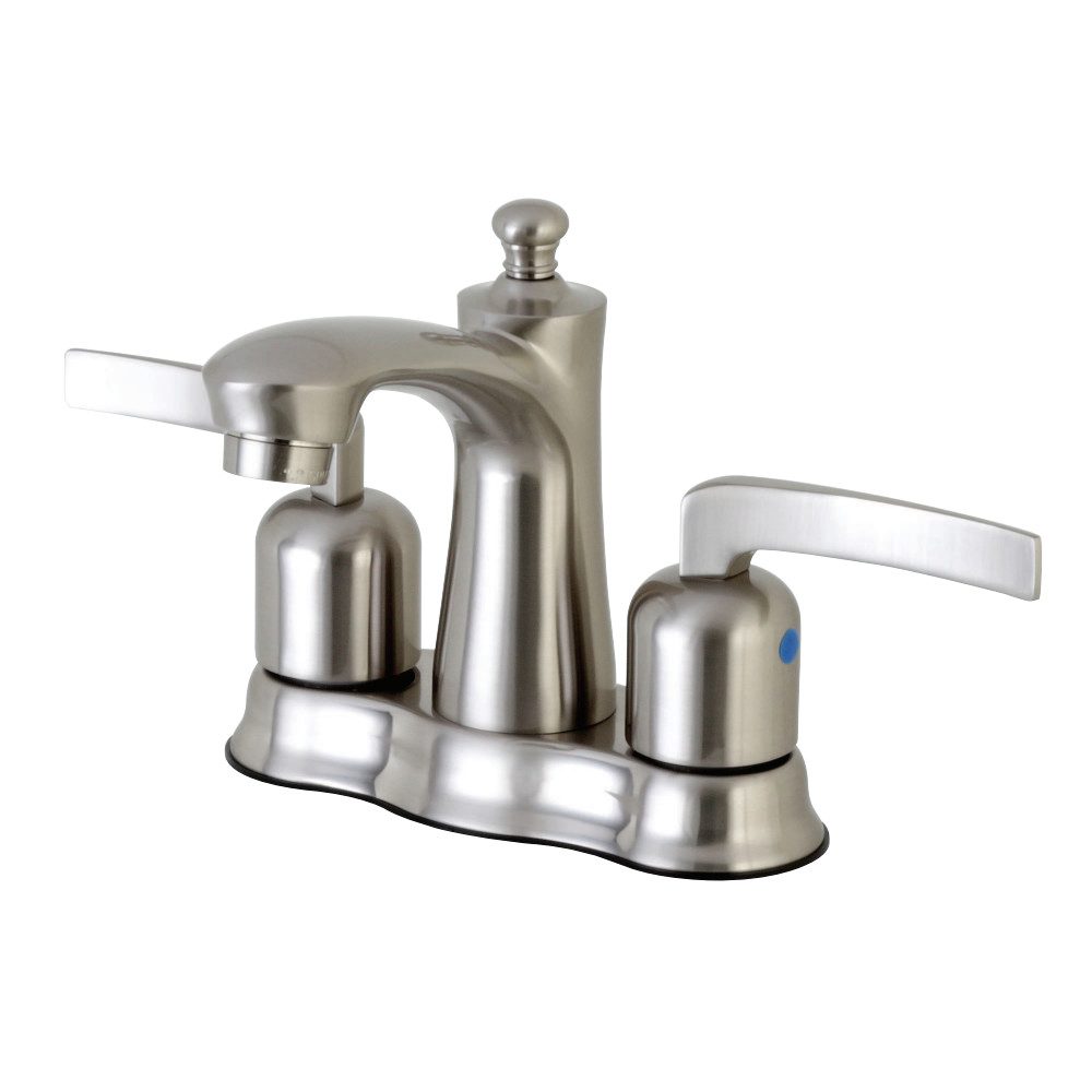 Kingston Brass FB7618EFL 4 in. Centerset Bathroom Faucet, Brushed Nickel