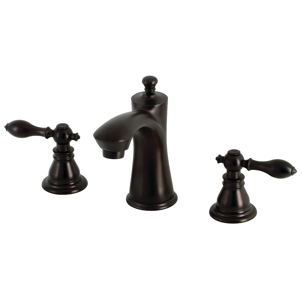 Kingston Brass KB7965ACL American Classic Widespread Bathroom Faucet with Retail Pop-Up, Oil Rubbed Bronze
