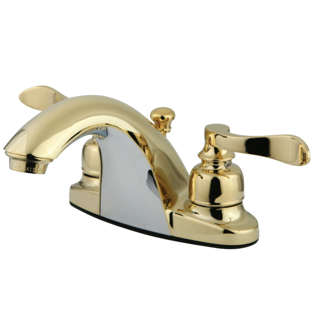 Kingston Brass KB8642NFL 4 in. Centerset Bathroom Faucet, Polished Brass