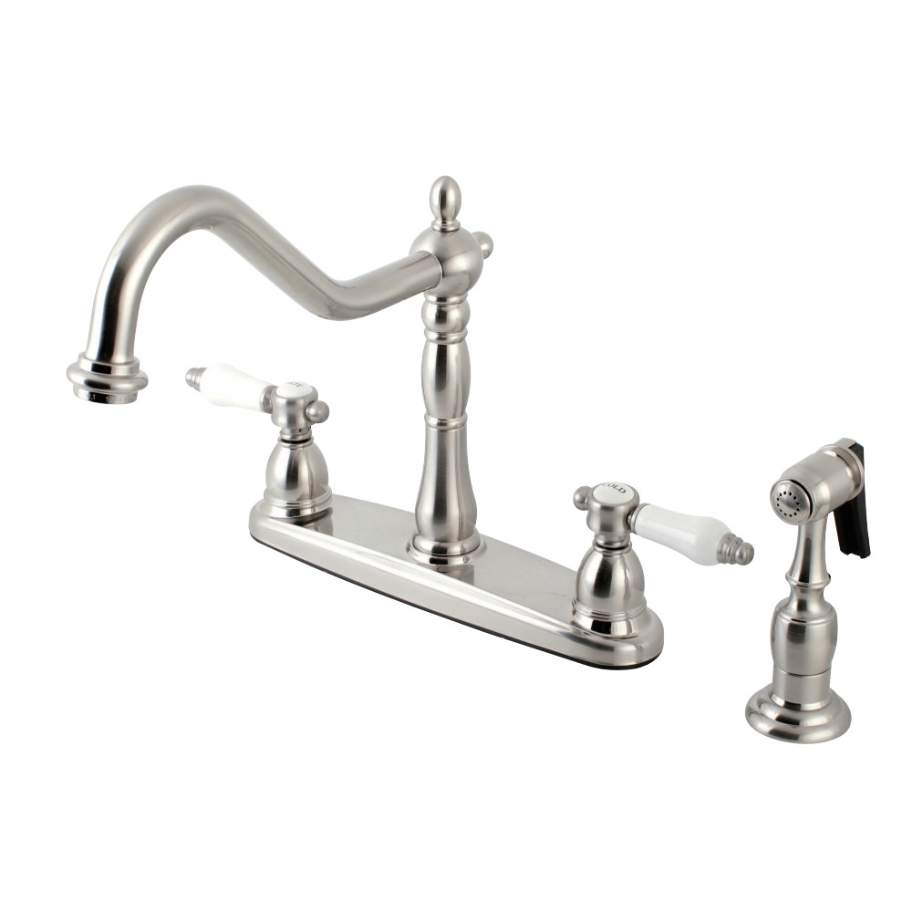 Kingston Brass KB1758BPLBS Bel-Air Centerset Kitchen Faucet, Brushed Nickel