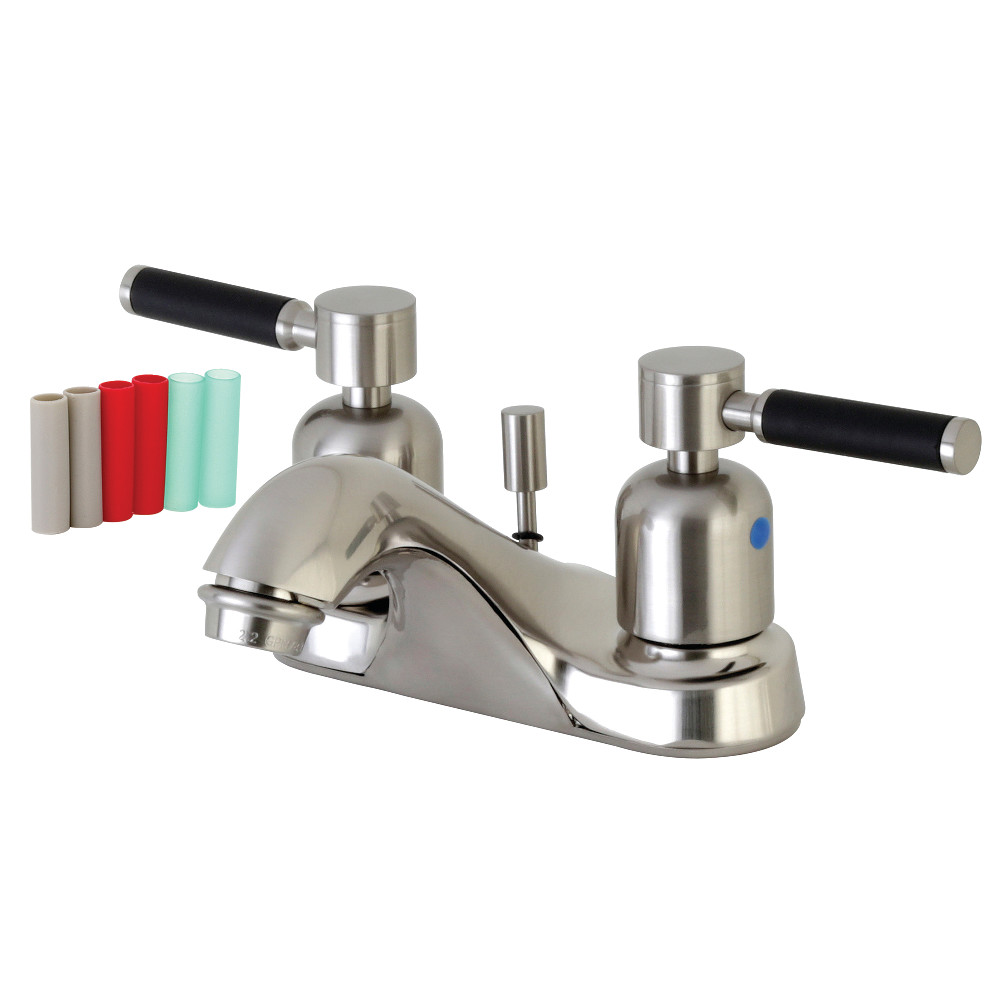 Kingston Brass FB5628DKL 4 in. Centerset Bathroom Faucet, Brushed Nickel