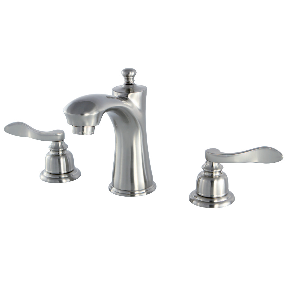 Kingston Brass KB7968NFL 8 in. Widespread Bathroom Faucet, Brushed Nickel