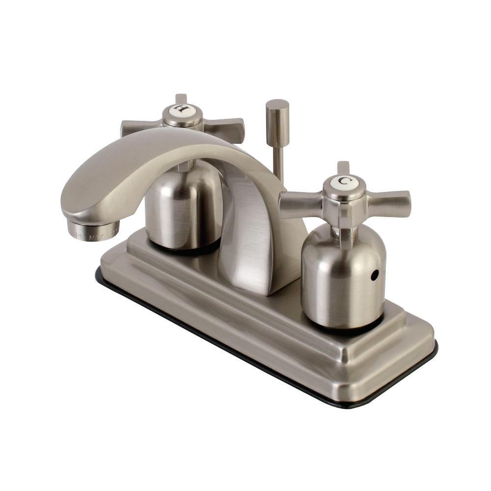 Kingston Brass KB4648ZX 4 in. Centerset Bathroom Faucet, Brushed Nickel