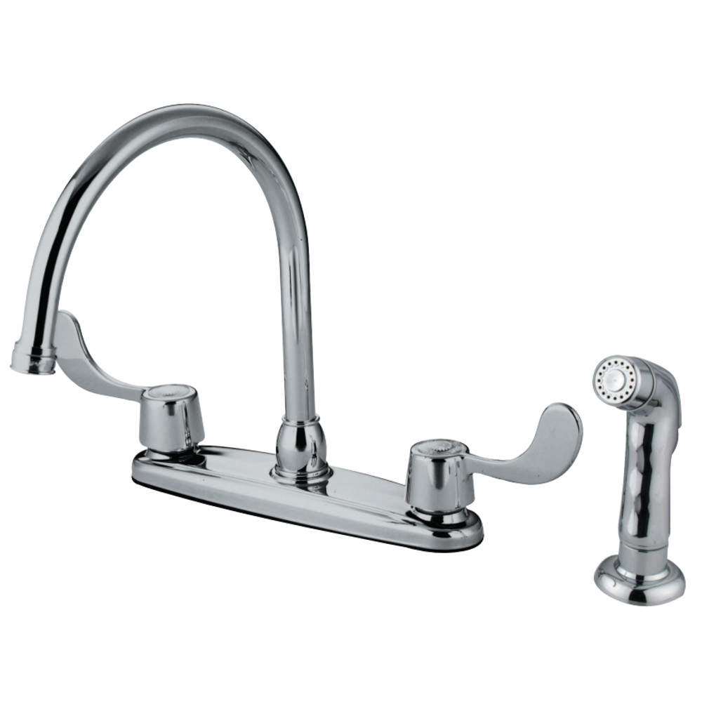 Kingston Brass KB782SP 8-Inch Centerset Kitchen Faucet, Polished Chrome