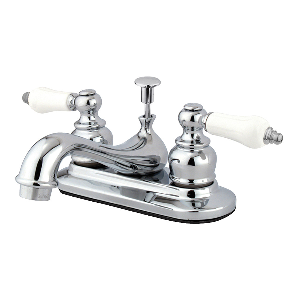 Kingston Brass KB601PL Restoration 4 in. Centerset Bathroom Faucet, Polished Chrome