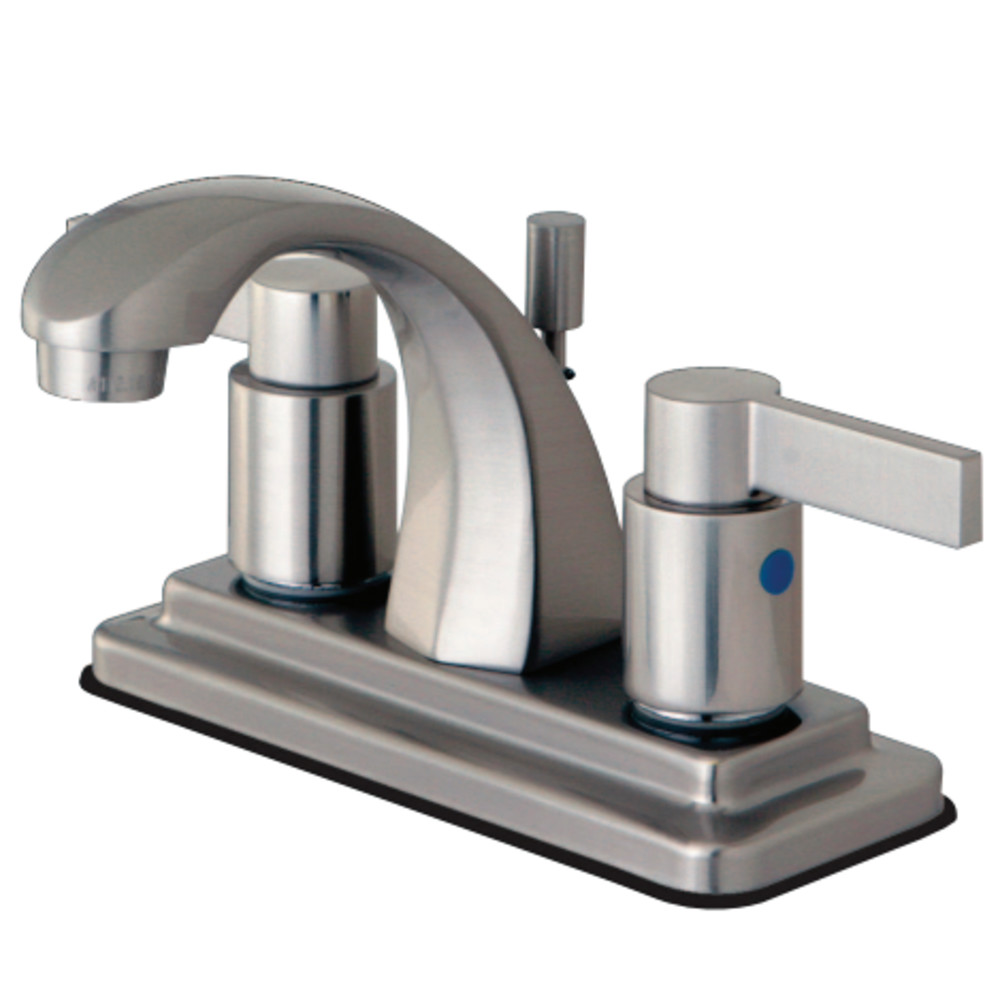 Kingston Brass KB4648NDL 4 in. Centerset Bathroom Faucet, Brushed Nickel