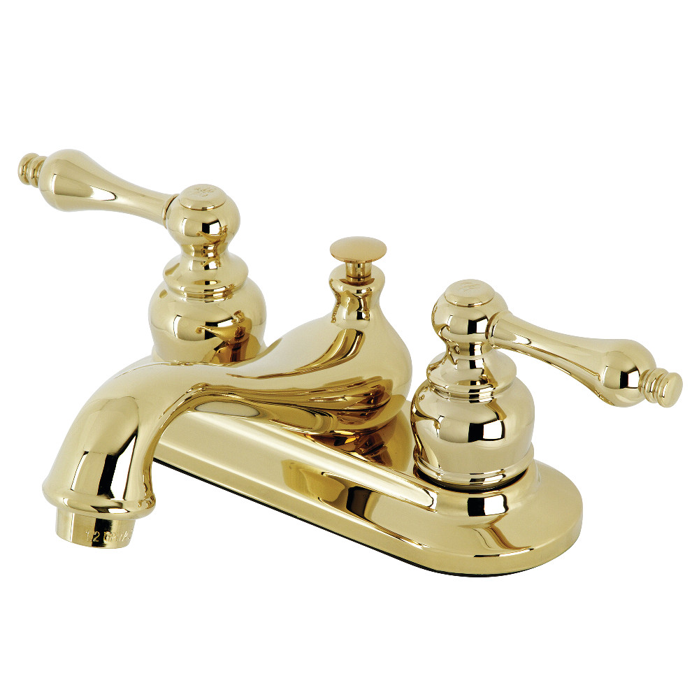 Kingston Brass KB602ALB 4 in. Centerset Bathroom Faucet, Polished Brass