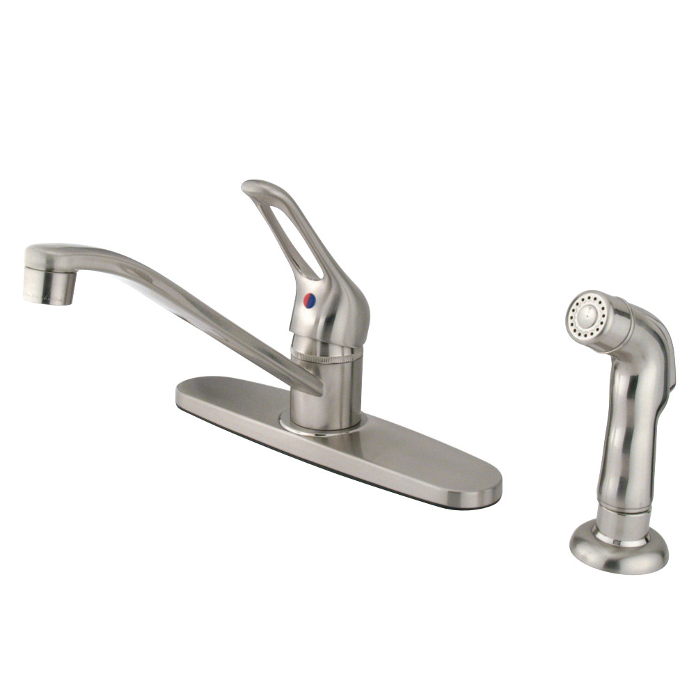 Kingston Brass KB562SNSP Wyndham Single-Handle Centerset Kitchen Faucet, Brushed Nickel