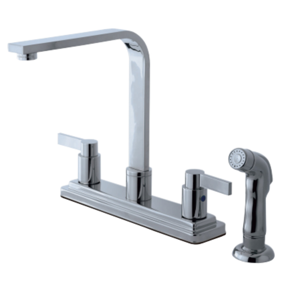 Kingston Brass KB8791NDLSP NuvoFusion Centerset Kitchen Faucet, Polished Chrome