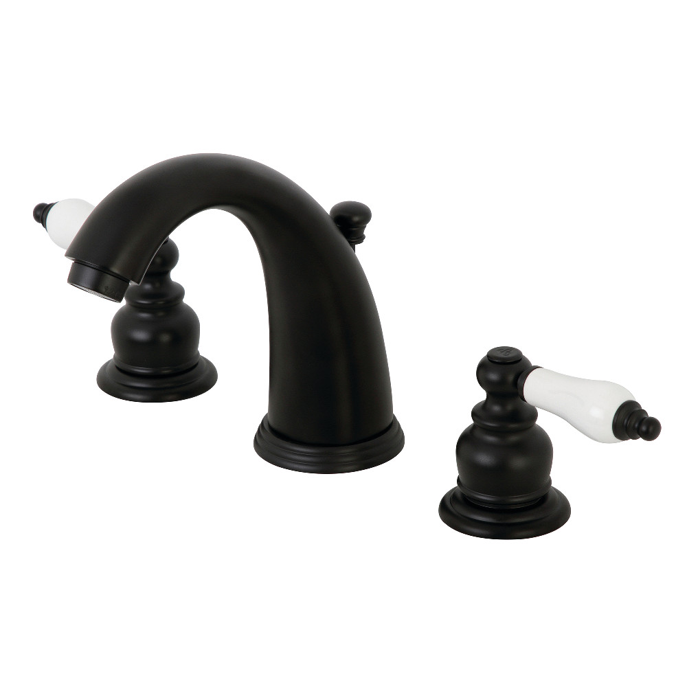 Kingston Brass KB980PL Victorian 2-Handle 8 in. Widespread Bathroom Faucet, Matte Black