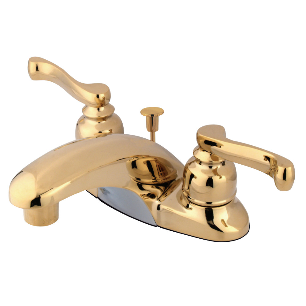 Kingston Brass KB8622FL 4 in. Centerset Bathroom Faucet, Polished Brass
