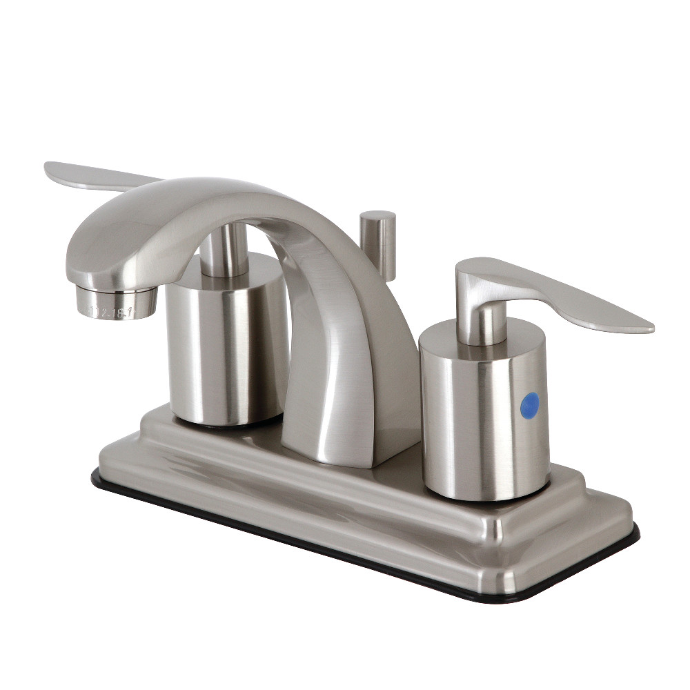 Kingston Brass KB4648SVL 4" Centerset Bathroom Faucet with Retail Pop-Up, Brushed Nickel