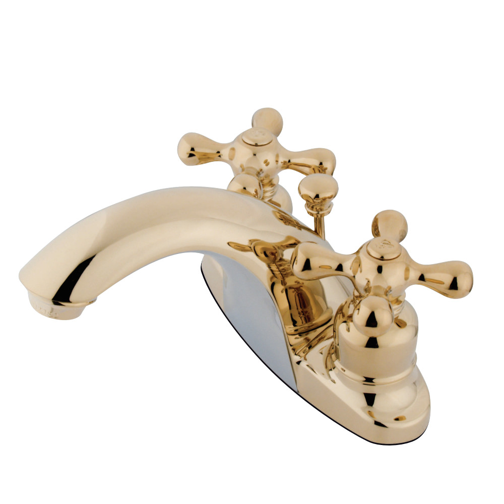 Kingston Brass KB7642AX 4 in. Centerset Bathroom Faucet, Polished Brass