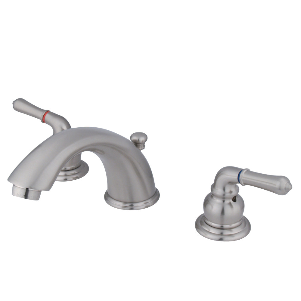 Kingston Brass KB968 Magellan Widespread Bathroom Faucet with Retail Pop-Up, Brushed Nickel