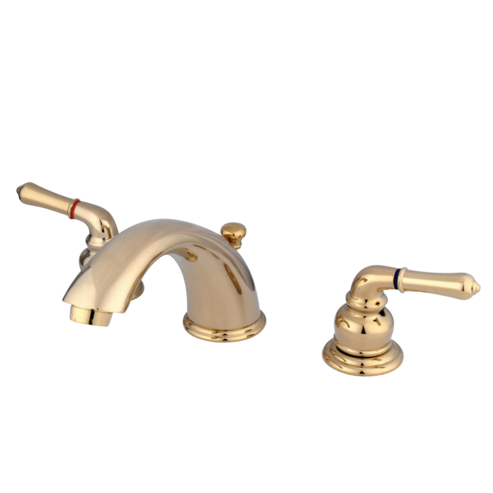 Kingston Brass KB962 Magellan Widespread Bathroom Faucet with Retail Pop-Up, Polished Brass